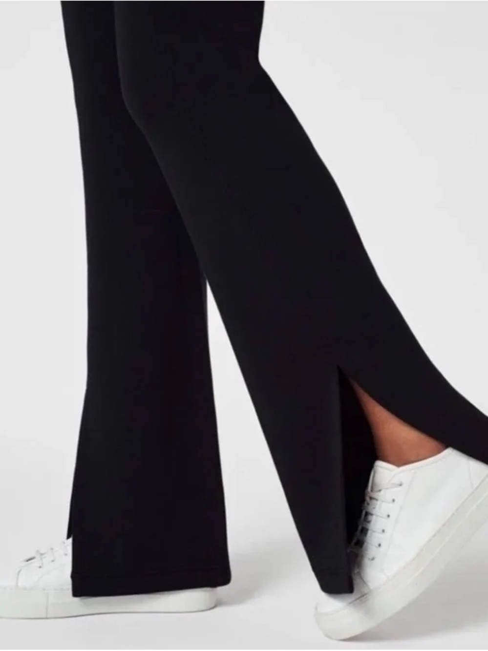 SPANX AirEssentials High Rise Split Hem Pants Black Tall Medium - Picture 3 of 9